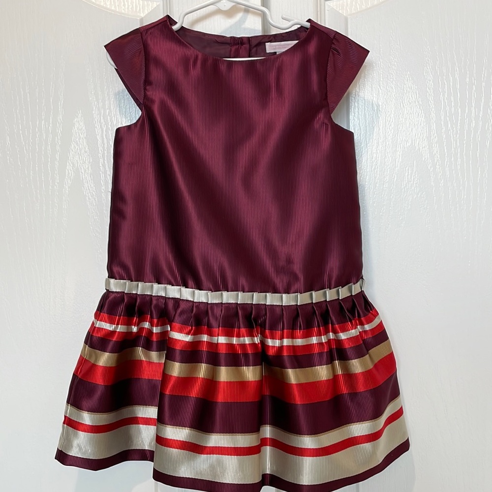 Janie and Jack party dress. Maroon. Size 4.
